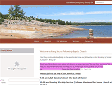 Tablet Screenshot of fbcparrysound.com